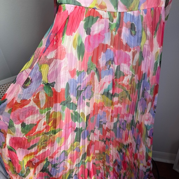 NWT Betsy & Adam Floral Long Sleeve A-Line Gown Maxi Dress Sz 6 - Picture 10 of 10